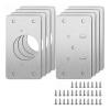 VNE 2/4/10Pcs Cabinet Hinge Repair Plate Kit Hinges Repair Cupboard Door Hinge Mounting Fixing Plates with Screws Furniture Hardware (Color : 4pair) view 1