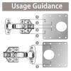 VNE 2/4/10Pcs Cabinet Hinge Repair Plate Kit Hinges Repair Cupboard Door Hinge Mounting Fixing Plates with Screws Furniture Hardware (Color : 4pair) view 4