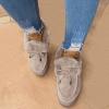 Women's Winter Flat Boots Warm Durable Shoes Fur Lining Ankle Snow Boots Flats Platform Thick Plush Walking Loafer Women's Ankle Boots (Color : Gray, Size : 8) view 3