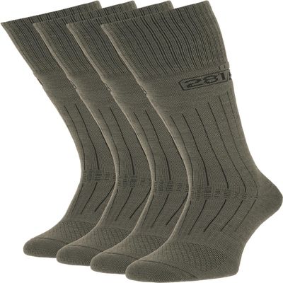 281Z Military Winter Cushioned Mid-Calf Wool Boot Socks - Tactical Trekking Hiking Outdoor Hunting (Olive Drab, X-Small 4 Pairs Pack)