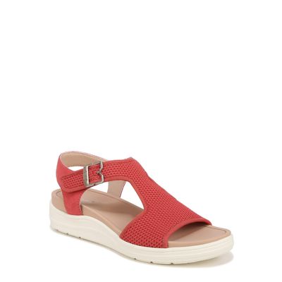 Dr. Scholl's Shoes Womens Time Off Sun Sandal Heritage Red Knit 8 M