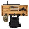 Tactical Gear Wall Mount Hanger & Hook for Motorcycle Helmets with American Flag Lock Storage, Police Gifts Gear for Father, Road Bikes, Army Gear, Helmet Holder Wall Mount Stand, Plate Carrier Rack view 1
