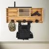 Tactical Gear Wall Mount Hanger & Hook for Motorcycle Helmets with American Flag Lock Storage, Police Gifts Gear for Father, Road Bikes, Army Gear, Helmet Holder Wall Mount Stand, Plate Carrier Rack view 3