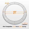 Exacme Trampoline Pad Replacement 10 Foot, Round Safety Frame Pad Spring Cover, Grey, CP10GY view 2