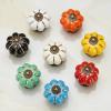 Southst Pumpkin Handles 40mm Drawer Knobs Cupboard Door Handles Single Hole Cabinet Handles with Screws Furniture Handles - (Color: Blue) view 3