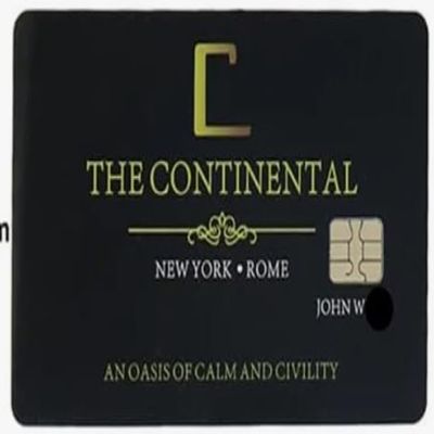 John Wick Continental Hotel Key Card Replica - Premium Movie Prop Collectible with Gold Foil Design, Authentic High Table Access Token, Fan Gift for Action Movie Enthusiasts, Cosplay Accessory