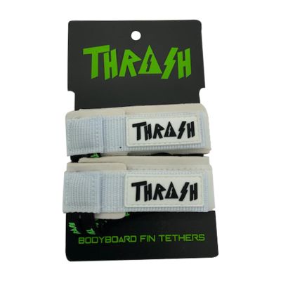 Thrash Swimfin Basic Fin Tethers - White/Black