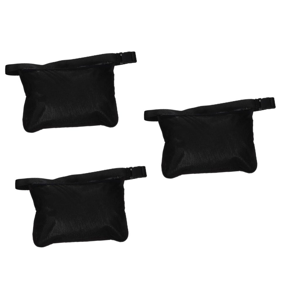 Amosfun 3pcs Ball Pouch for Golf Mesh Storage Bag Sports Equipment Waist Bag Wrist Strap