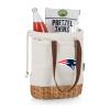 PICNIC TIME NFL New England Patriots Pico Willow and Canvas Insulated Lunch Basket, Natural Canvas, (Natural Canvas) view 3
