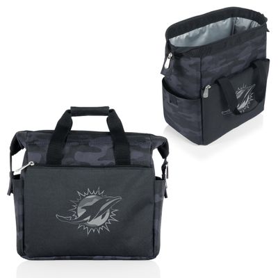 Picnic TIME NFL Miami Dolphins On The Go Lunch Bag Cooler, Soft Cooler Lunch Box, Insulated Lunch Bag, (Black Camo)