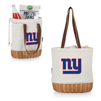 PICNIC TIME NFL New York Giants Pico Willow and Canvas Insulated Lunch Basket, Natural Canvas, (Natural Canvas)