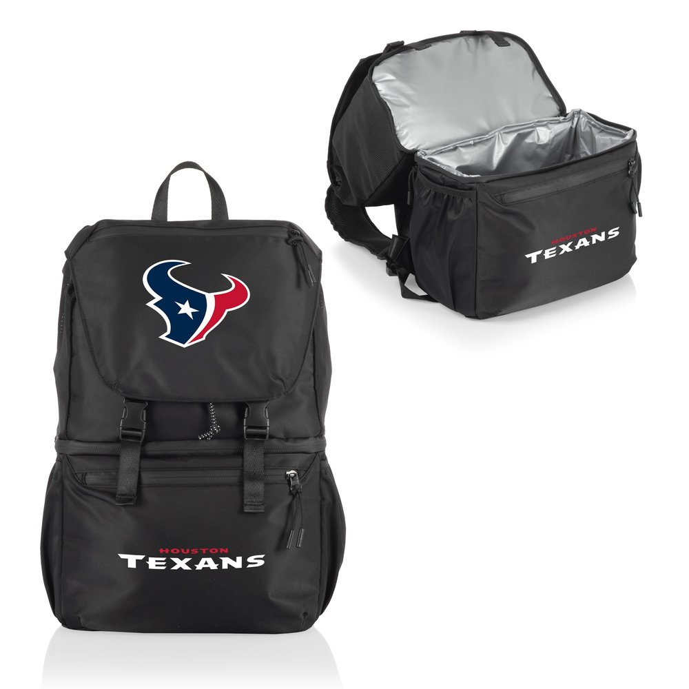 PICNIC TIME NFL Houston Texans Tarana Backpack Cooler Made with Recycled Material, Soft Cooler Backpack, Upcycled Cooler Bag, (Carbon Black)