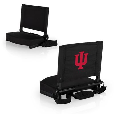 Picnic TIME NCAA Indiana Hoosiers Gridiron Stadium Seat, Lightweight, Portable Folding Chair for Bleachers and Benches, (Black)