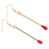 1pair Matchstick Shaped Dangle Earrings for Women Unique Retro Drop Earrings Creative Fun Jewelry for Parties Everyday Wear Chic Accessory to Elevate Any Outfit view 1