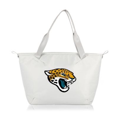 PICNIC TIME NFL Jacksonville Jaguars Tarana Cooler Tote Bag made with Recycled Materials, Soft Cooler Tote Bag, Upcycled Picnic Cooler, (Halo Gray)