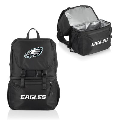 PICNIC TIME NFL Philadelphia Eagles Tarana Backpack Cooler Made with Recycled Material, Soft Cooler Backpack, Upcycled Cooler Bag, (Carbon Black)