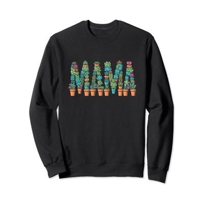 Plant Mama - Green Pot Succulent Mother Mom Mum Mothers Day Sweatshirt