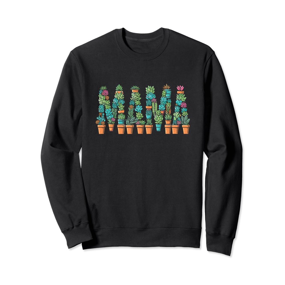 Plant Mama - Green Pot Succulent Mother Mom Mum Mothers Day Sweatshirt