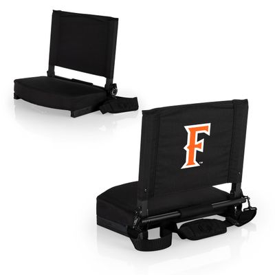Picnic TIME NCAA Cal State Fullerton Titans Gridiron Stadium Seat, Lightweight, Portable Folding Chair for Bleachers and Benches, (Black)
