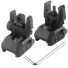 TPRCOL Flip Up Sight Front and Rear Flip Sights Mounted on Any Picatinny Rail (Black) view 1