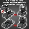 TPRCOL Flip Up Sight Front and Rear Flip Sights Mounted on Any Picatinny Rail (Black) view 2