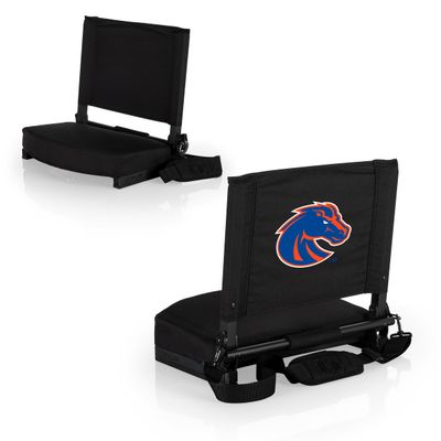 Picnic TIME NCAA Boise State Broncos Gridiron Stadium Seat, Lightweight, Portable Folding Chair for Bleachers and Benches, (Black)