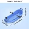 Winter Sled, Children'S Cartoon Bear Sled, Plastic Sled, Thickened Sled, Sled with Wheels Big Backrest view 3
