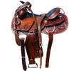 RESISTANCE Western Adult Pleasure Trail Saddle with Floral Tooled view 2