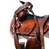 RESISTANCE Western Adult Pleasure Trail Saddle with Floral Tooled view 3