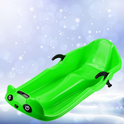 Double Thickened Sledge, Two Handles Children's Sledge, Sledge with Pull Rope, Frost-Resistant and Wear-Resistant Sledge