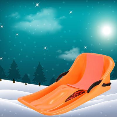TUOYIBO Winter Snow Sleds, Children's Snowboard Sledge, Two-Person Thickened Sledges, Frost-Resistant and Wear-Resistant Sledges, Adult Sledge with Backrest