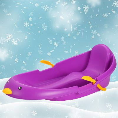 Winter Snow Sleds, Children'S Snowboard Sledge, Thickened Wear-Resistant Sledge, Adult Sledge with Backrest