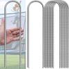 16 in U Shaped Rebar Stakes, (8 Pack) U Shape Ground Stakes, Galvanized Rebar Stakes, for Christmas Decorations, Tents, Chain Link Fences, Camping, Trampolines, Irrigation Pipes and Gardens view 1