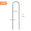 16 in U Shaped Rebar Stakes, (8 Pack) U Shape Ground Stakes, Galvanized Rebar Stakes, for Christmas Decorations, Tents, Chain Link Fences, Camping, Trampolines, Irrigation Pipes and Gardens view 2