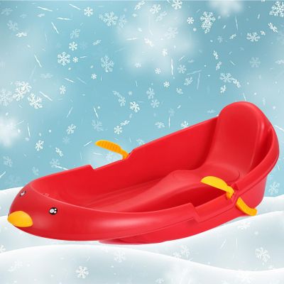 Winter Snow Sleds, Children'S Snowboard Sledge, Thickened Wear-Resistant Sledge, Adult Sledge with Backrest