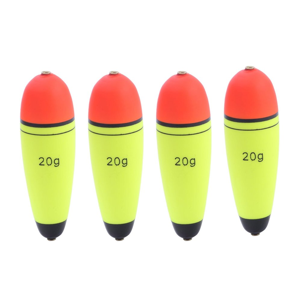 LIUGOU 4PCS Slip Bobbers Floats EVA-Slider-Bobbers Slip Corks for Sea Fishing Catfish Bobbers Assortment Freshwater (4pcs20g)