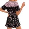 CLOHOMIN Sakura Floral Pajama Set for Women Cherry Blossom Blossoms Short Sleeve Loungewear Pink and Black Lightweight Plus Size Sleepwear Two Piece Casual Crewneck Outfits view 4