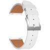 JWNSPA Top Grain Leather Watch Band - Quick Release Brushed Buckle Replacement Strap for Men - Choice of Width -18mm 19mm 20mm 21mm 22mm 23mm 24mm (21mm, White & Silver Buckle) view 1