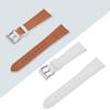 JWNSPA Top Grain Leather Watch Band - Quick Release Brushed Buckle Replacement Strap for Men - Choice of Width -18mm 19mm 20mm 21mm 22mm 23mm 24mm (21mm, White & Silver Buckle) view 2