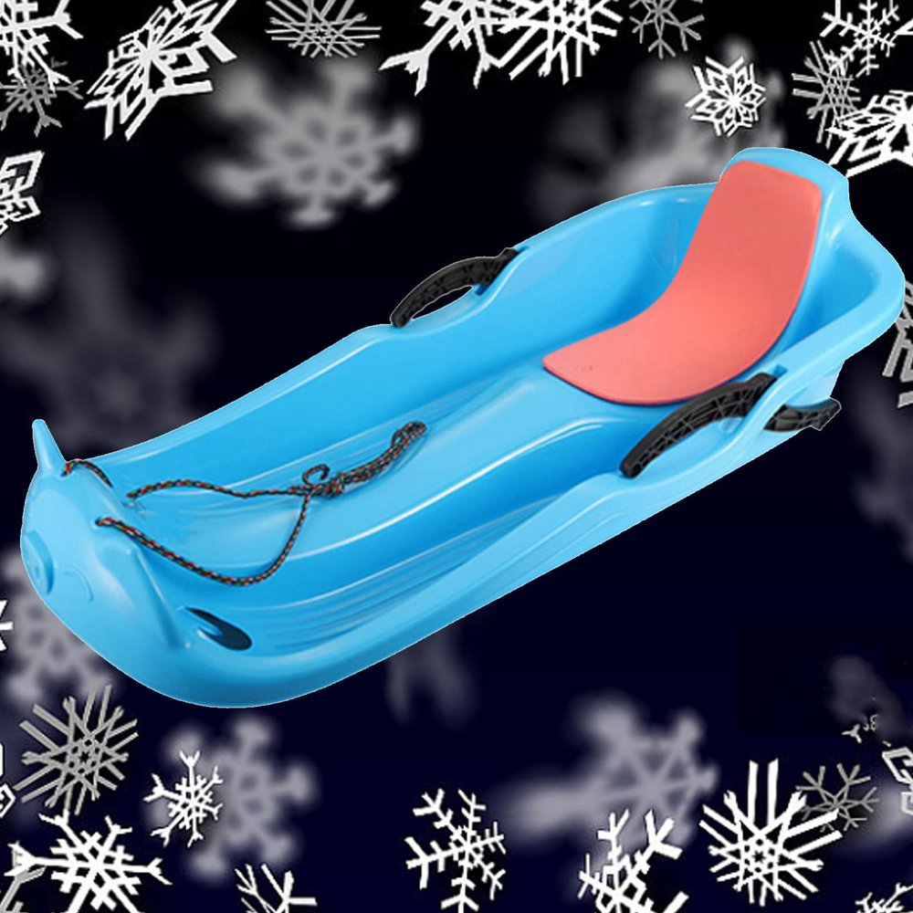 Two-Person Padded Sledges, Two-Handle Children's Sledges Frost-Resistant and Wear-Resistant Sledges, Sledges with Pull Ropes