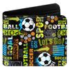 Wallet for Boys Soccer Leather Credit Id Card Cash Holder Black Rfid Blocking Zipper Cute Cool Funny Aesthetic Soccer Pattern With Coin Pocket Id Window Teen Wallets for Boys Teenager Birthday Gift view 1