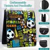 Wallet for Boys Soccer Leather Credit Id Card Cash Holder Black Rfid Blocking Zipper Cute Cool Funny Aesthetic Soccer Pattern With Coin Pocket Id Window Teen Wallets for Boys Teenager Birthday Gift view 2