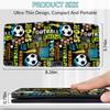 Wallet for Boys Soccer Leather Credit Id Card Cash Holder Black Rfid Blocking Zipper Cute Cool Funny Aesthetic Soccer Pattern With Coin Pocket Id Window Teen Wallets for Boys Teenager Birthday Gift view 4