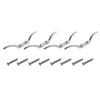 TTZEZE 316 Stainless Steel Rope Cleat Hooks, Marine Hardware Boat Cleat Hooks,4PCS Flagpole Cleat Hook,Silver Deck Dock Cleat Hooks,2-1/2''Blinds Cord Cleat Baby Safety Rope Cleats (4inch - 4PCS) view 1