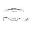 TTZEZE 316 Stainless Steel Rope Cleat Hooks, Marine Hardware Boat Cleat Hooks,4PCS Flagpole Cleat Hook,Silver Deck Dock Cleat Hooks,2-1/2''Blinds Cord Cleat Baby Safety Rope Cleats (4inch - 4PCS) view 2