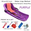 Double Handle Children's Sled, Anti-Freeze Wear Sled, Two-Seater Thickened Sledges, High Back Sled with Pull Rope view 2