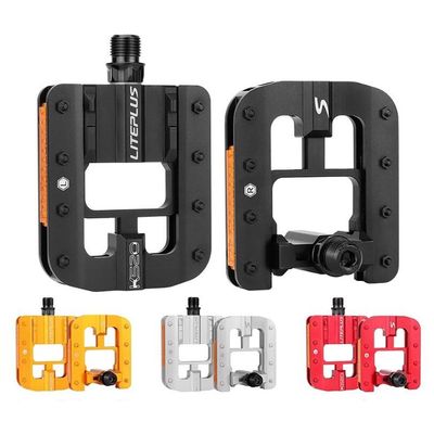 Bicycle Foldable Pedals with Aluminum, Universal 9/16 inch Non-Slip Cycling Pedals for Brompton fold Pedalfor dahon Road Bike MTB (Black)