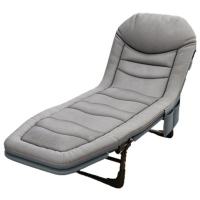 YVYKFZD Portable Camping Cots, Camping Bed for Adults, 6-Position Folding Sleeping Cots with Mattress, for Camping Tent Office Outdoor Travel, Supports 264 lbs (Size : Technology Cloth Gray)