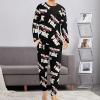Welding It's Like Sewing with Fire Men's Pajamas Set Long Sleeve Sleepwear Soft 2 Piece Loung Set Pjs with Pockets XL view 2