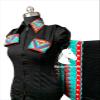 EQUINE OVERSEAS Western Showmanship Horsemanship Pleasure Show Shirt and Matching Show pad - Black (US, Alpha, X-Small, Regular, Regular, Polyester- Lycra) view 4